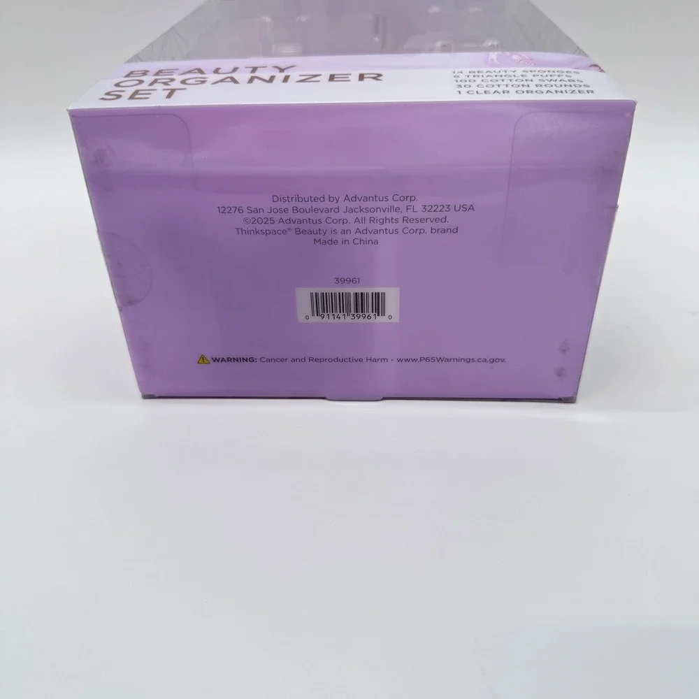 Thinkspace Beauty Organizer Set Women OS Purple 150 Piece Sponge and Puff Kit